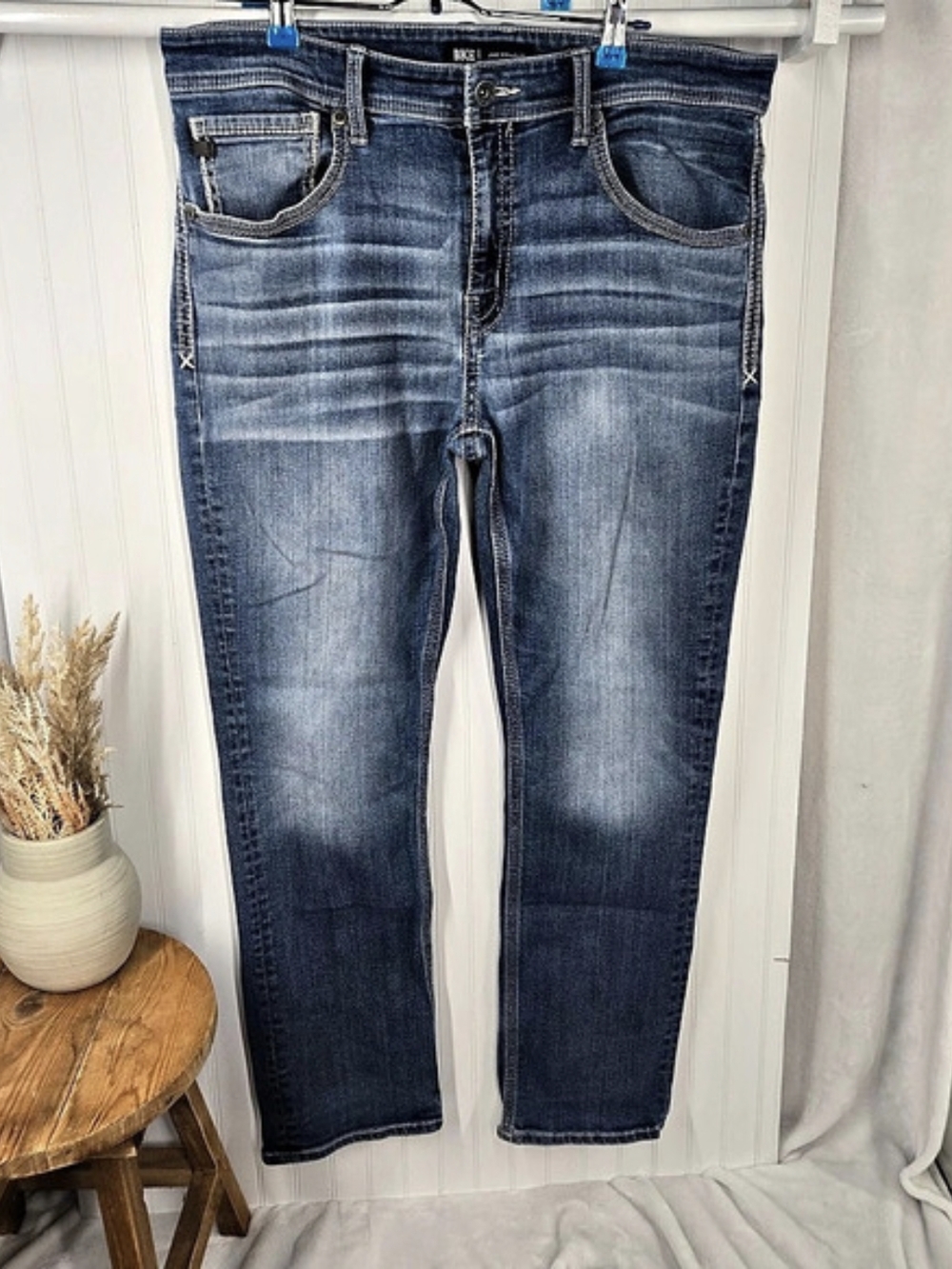 BKE Jake Straight Men's Straight Jeans Waist 38 Blue Like New